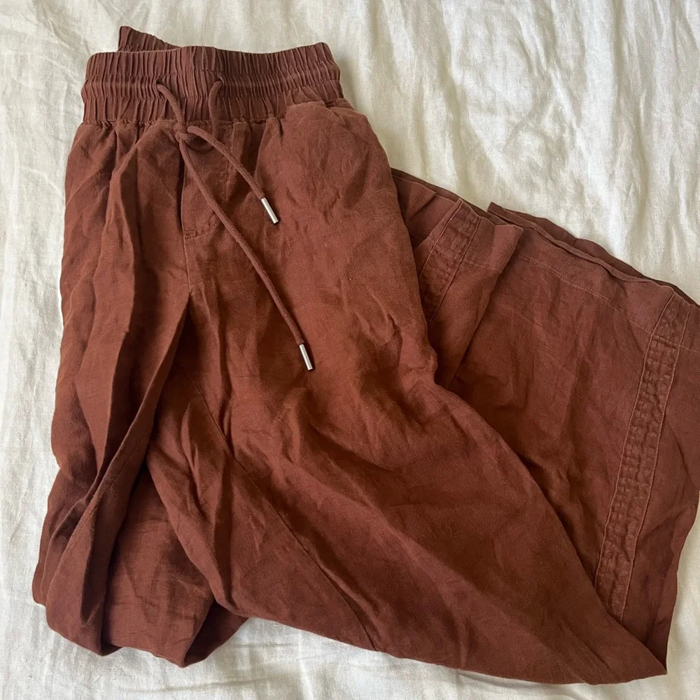 Quince European Linen Wide Leg Pants - Picture 2 of 2